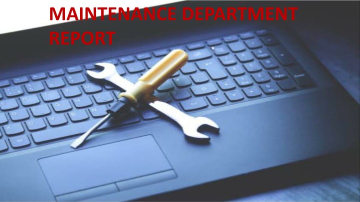 maintenance department report