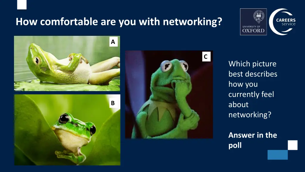 how comfortable are you with networking