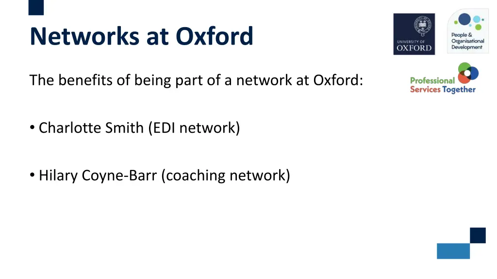 networks at oxford