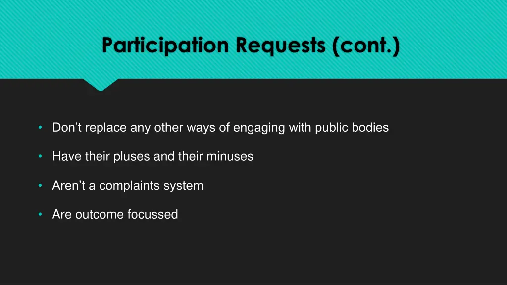 participation requests cont