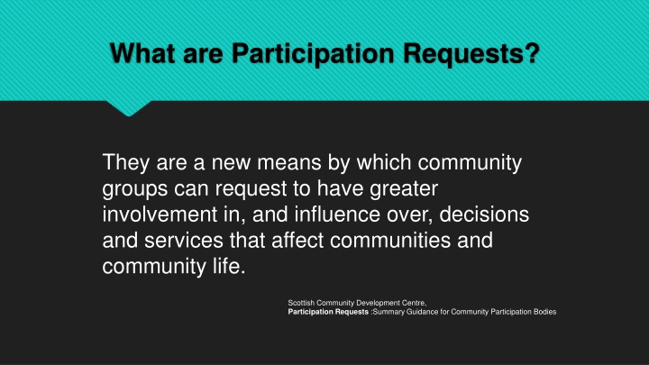 what are participation requests