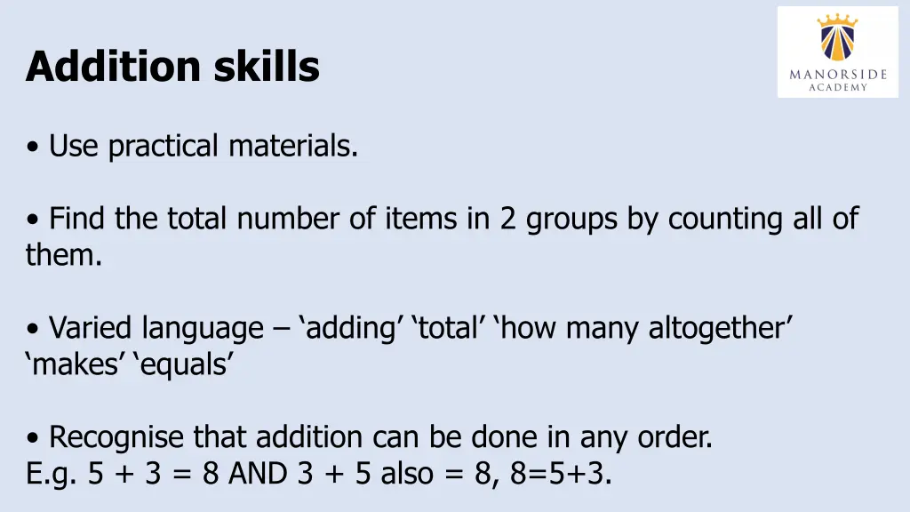 addition skills