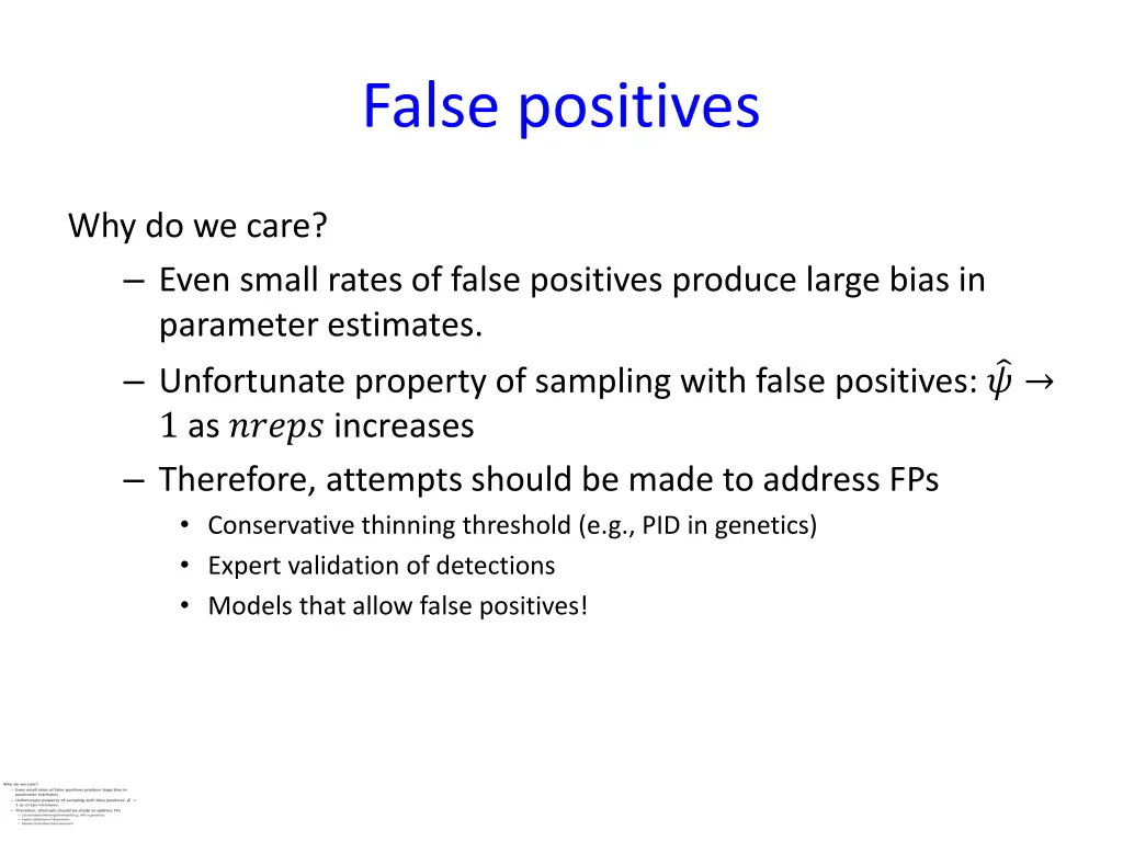 false positives