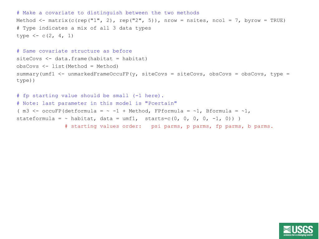 make a covariate to distinguish between