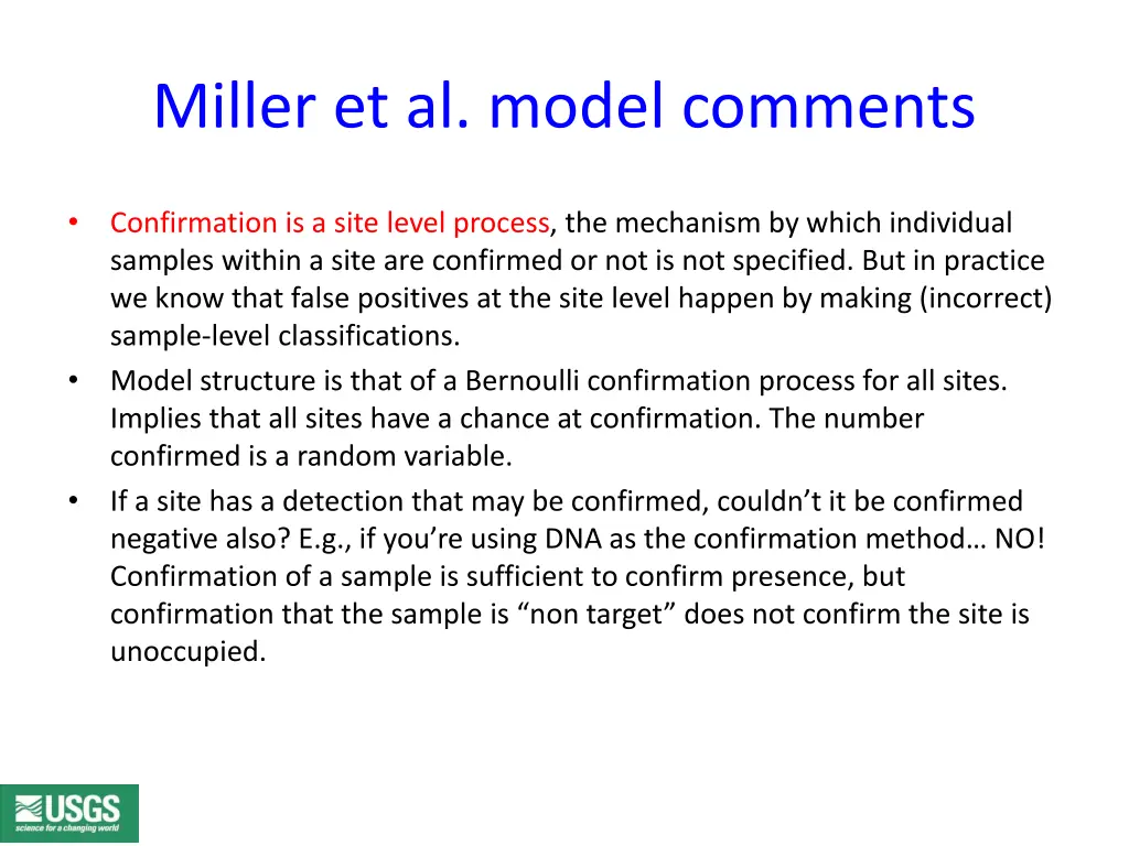 miller et al model comments