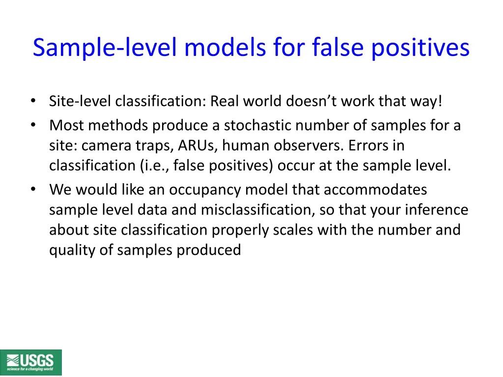 sample level models for false positives