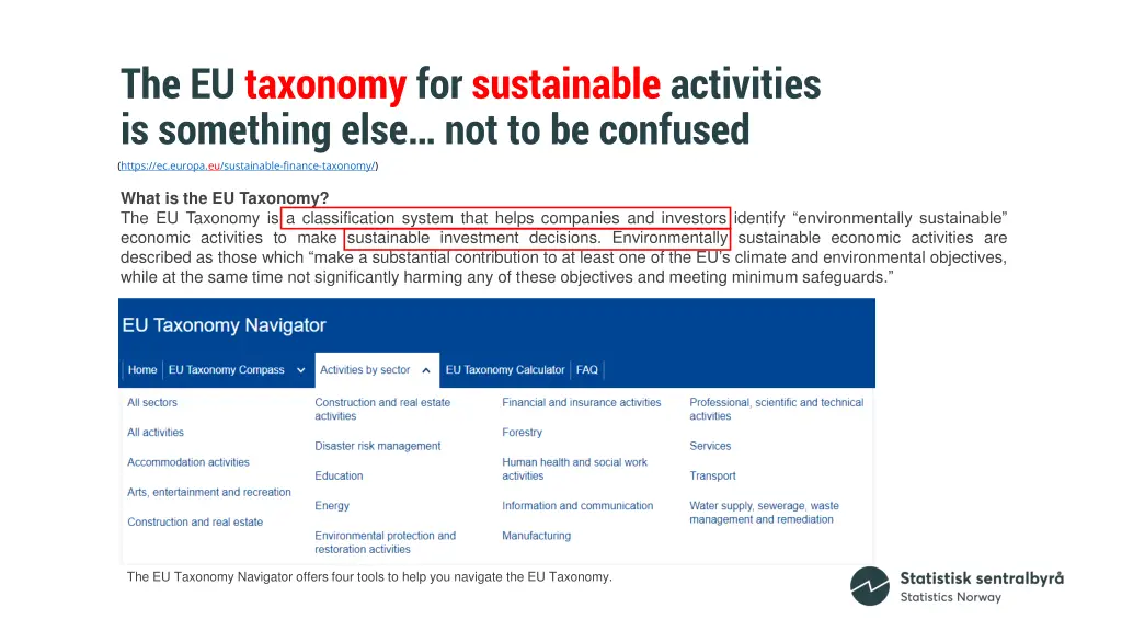 the eu taxonomy for sustainable activities