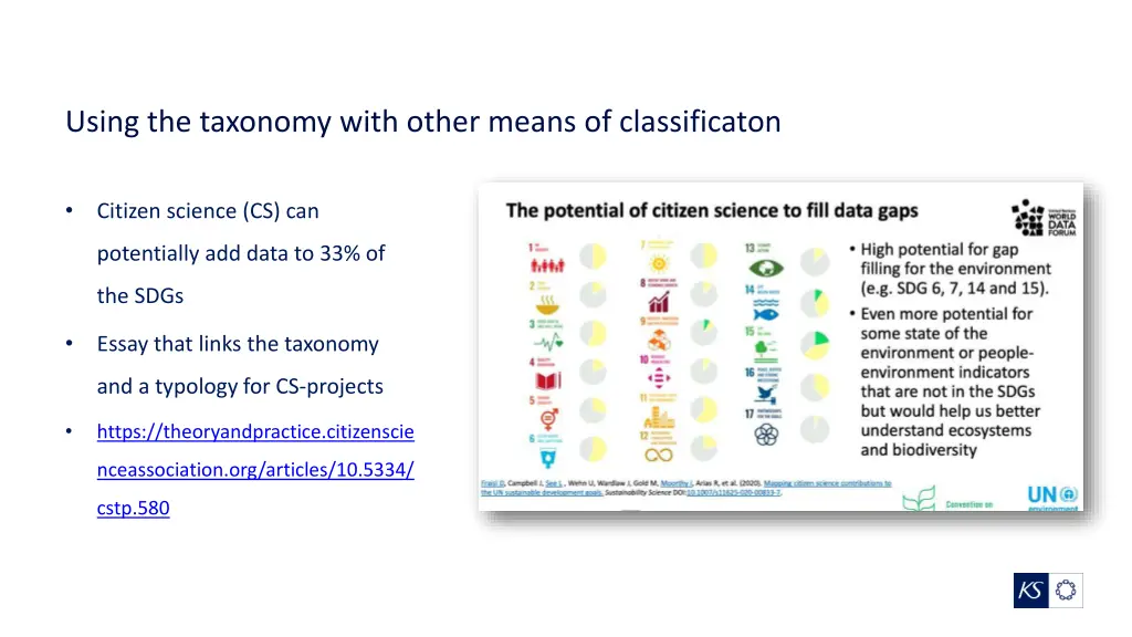 using the taxonomy with other means