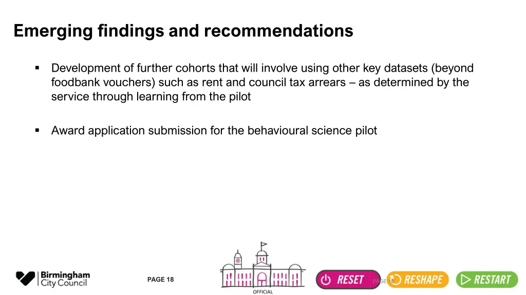 emerging findings and recommendations