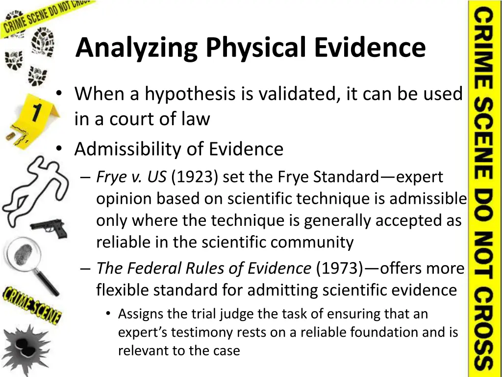 analyzing physical evidence