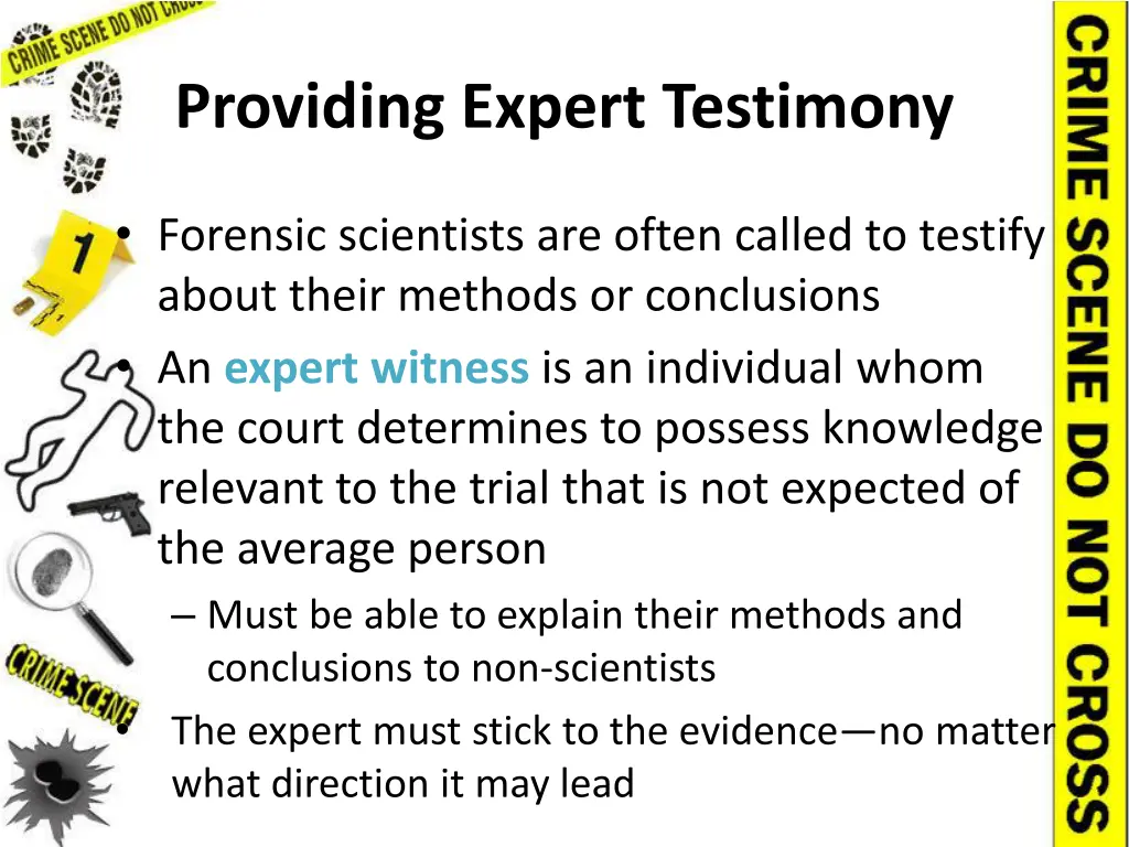 providing expert testimony