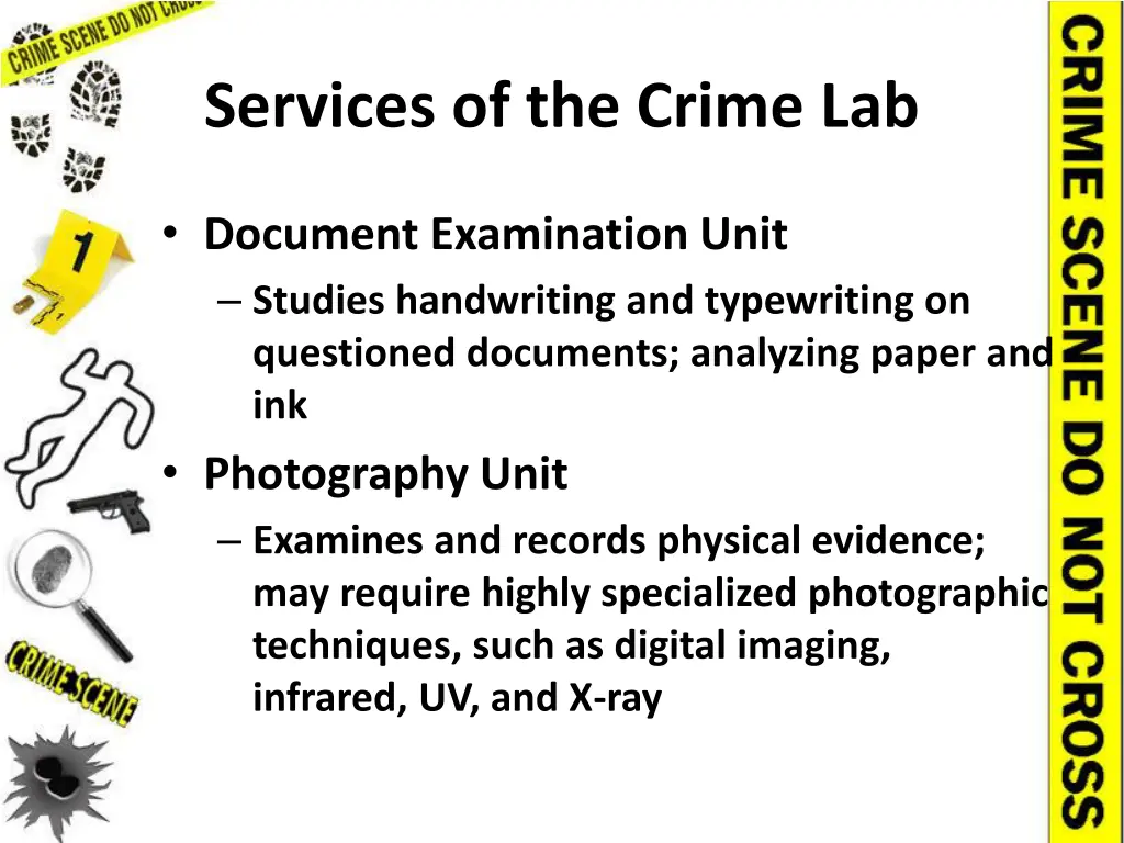 services of the crime lab 1