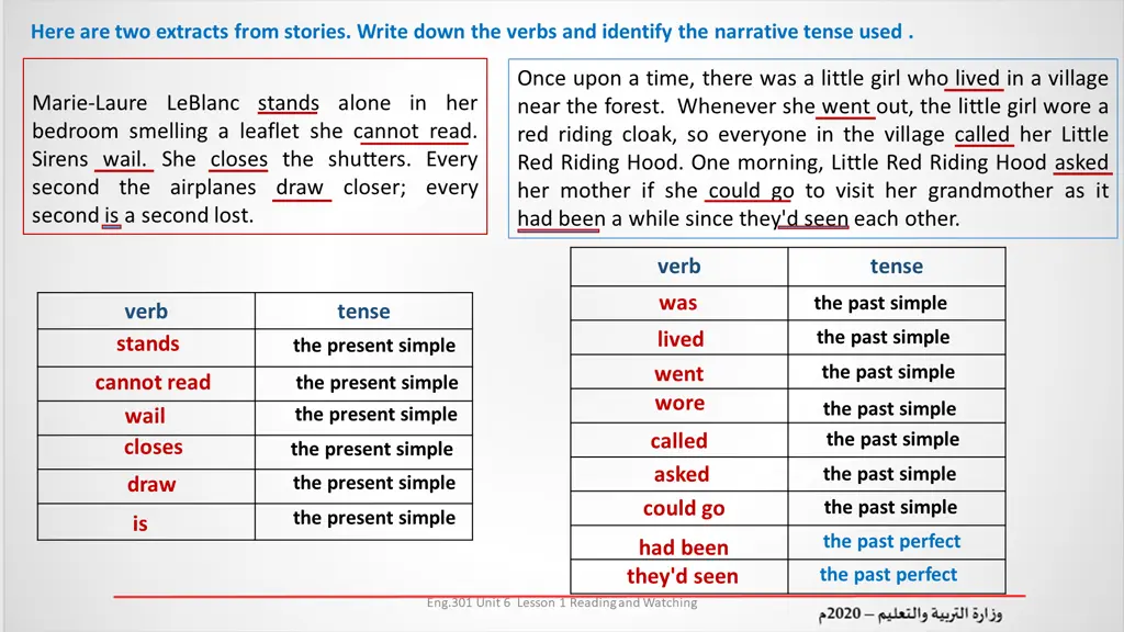 here are two extracts from stories write down