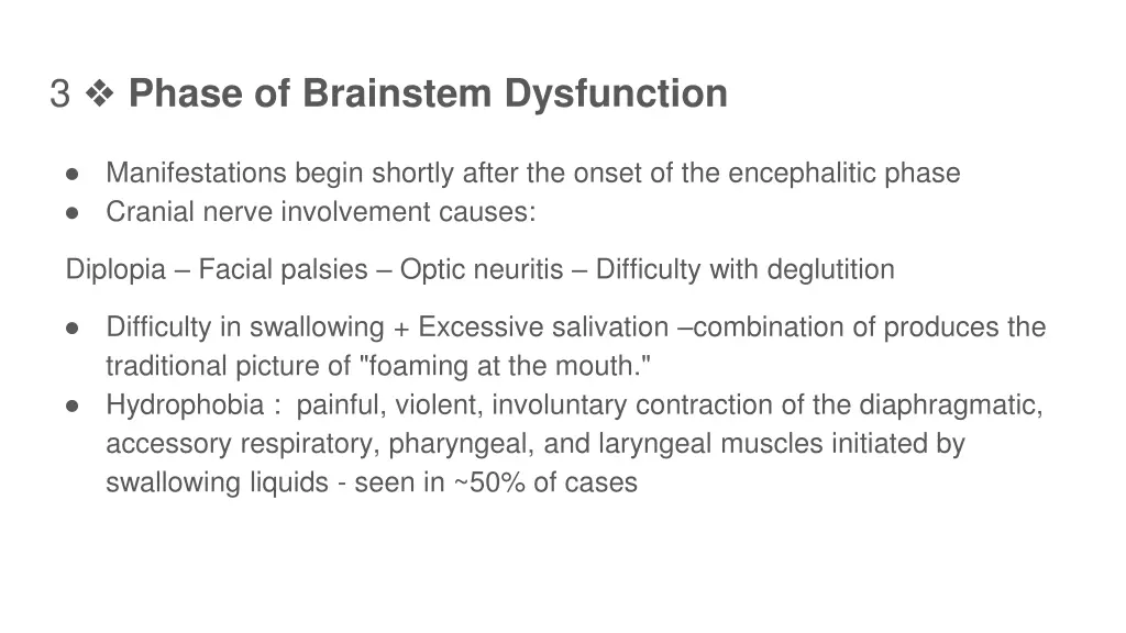 3 phase of brainstem dysfunction