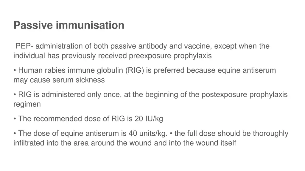 passive immunisation