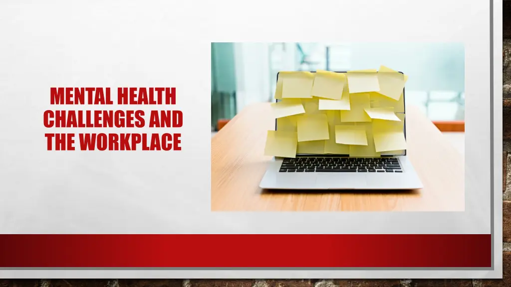 mental health challenges and the workplace