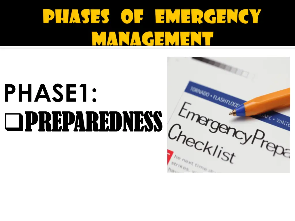 phase1 preparedness preparedness