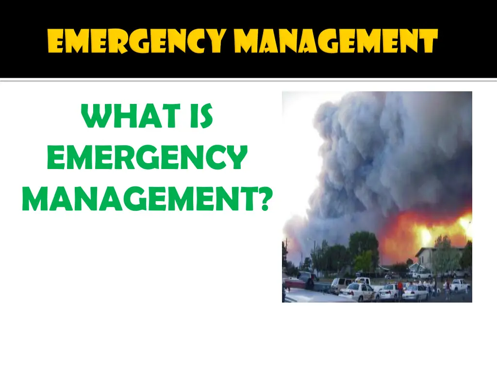 what is emergency management