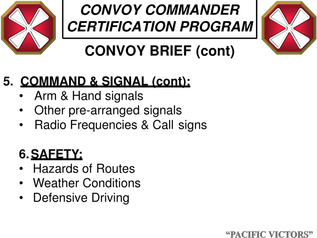 convoy commander certification program 12