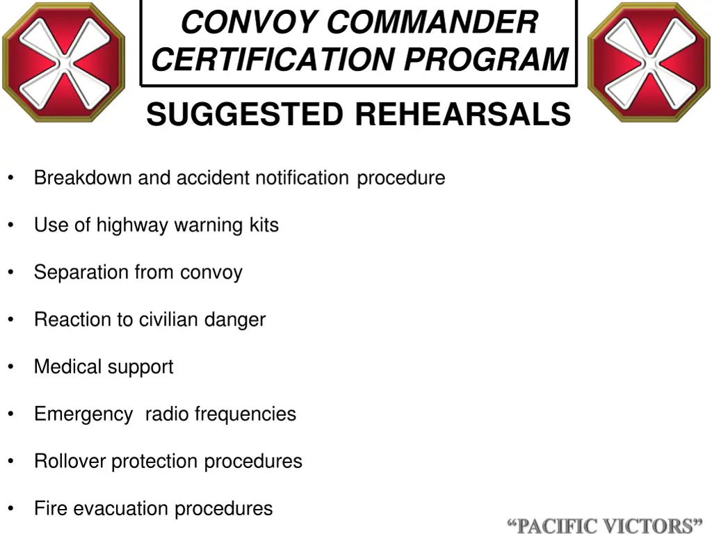 convoy commander certification program 13