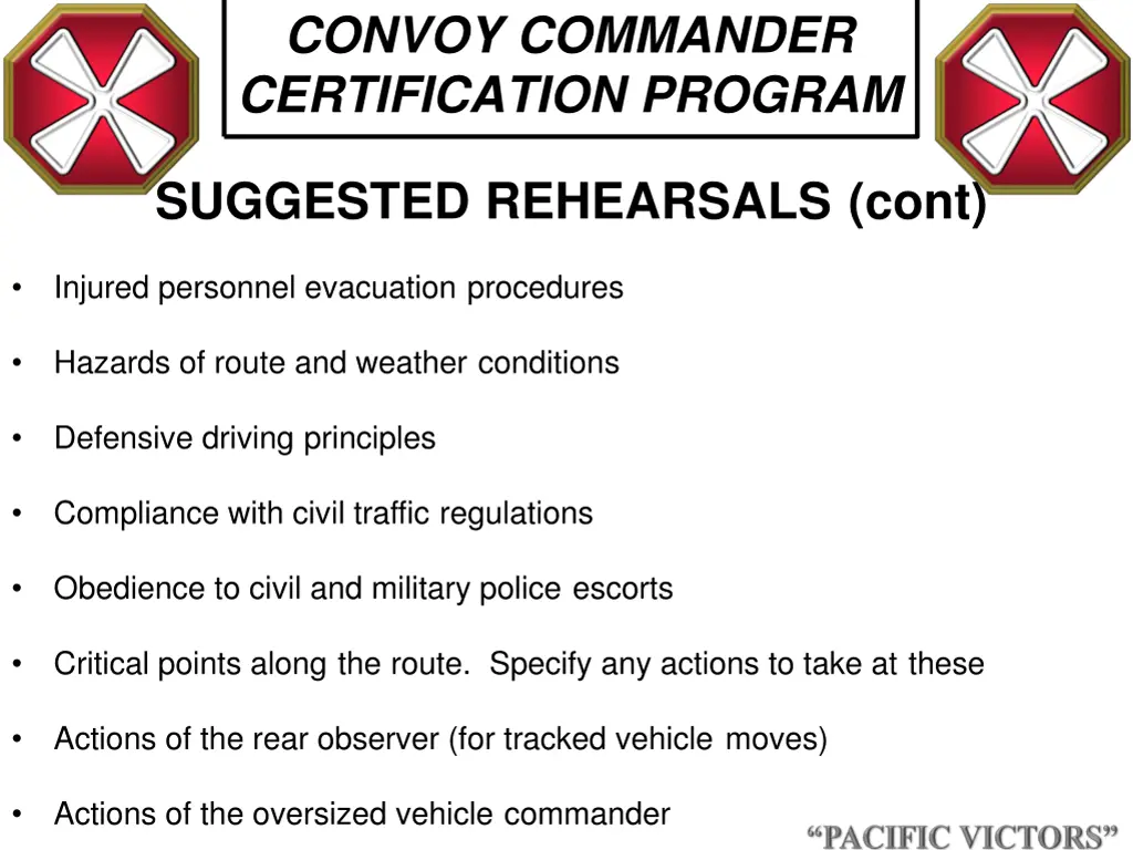 convoy commander certification program 14