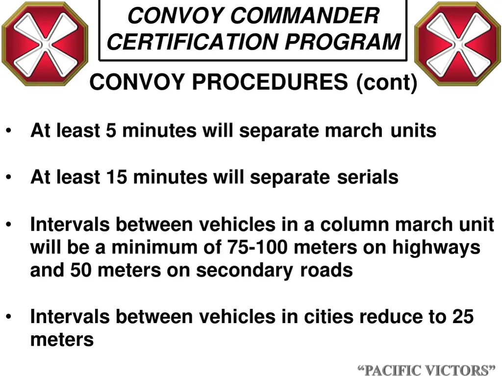 convoy commander certification program 15