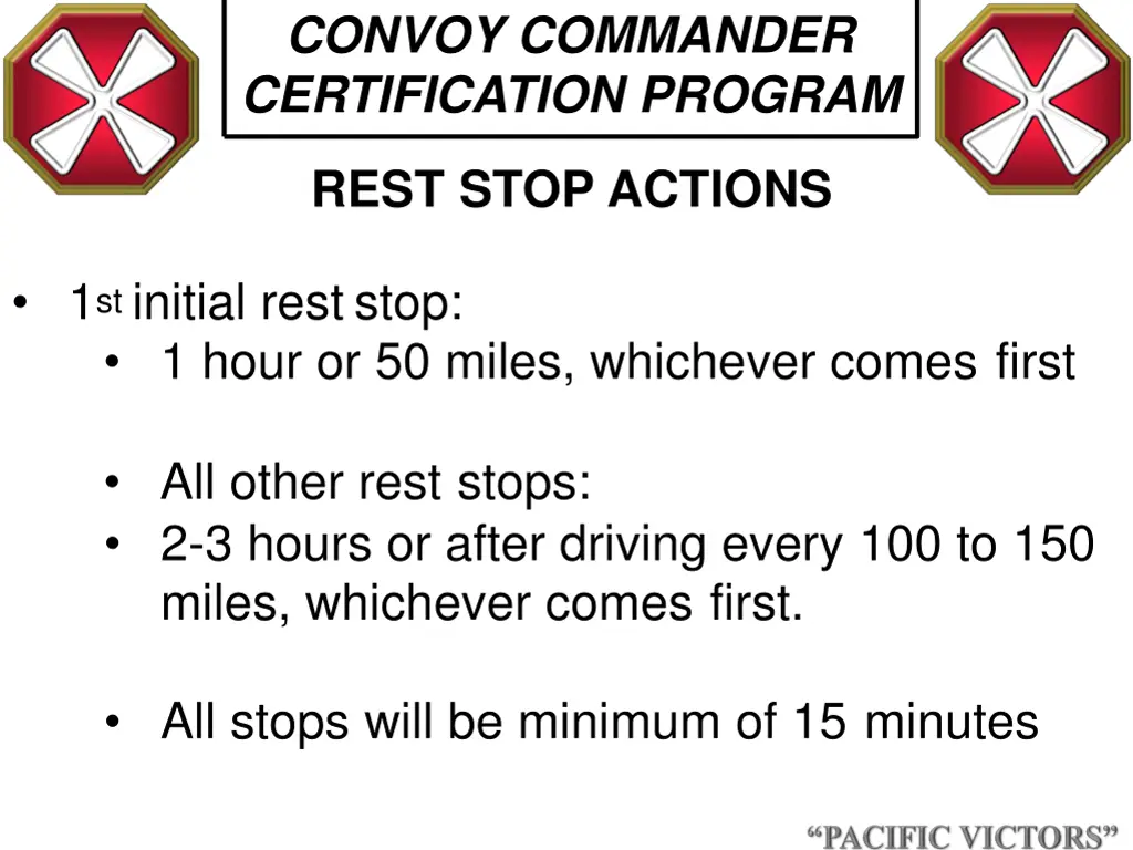 convoy commander certification program 16