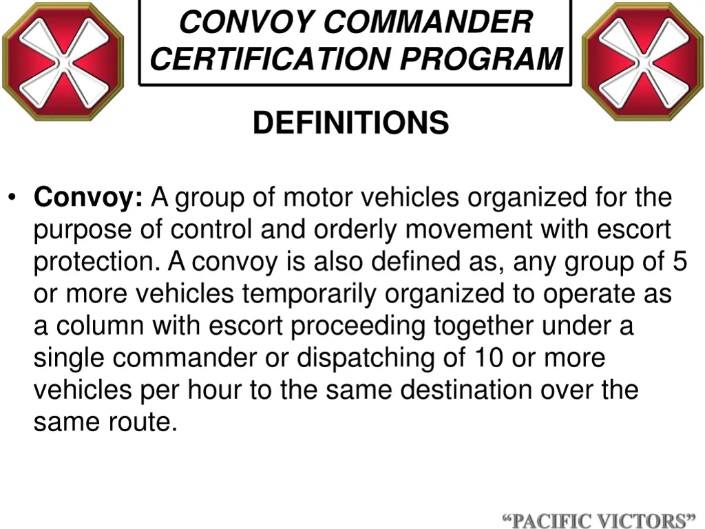 convoy commander certification program 3