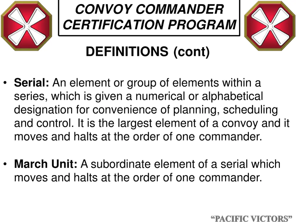 convoy commander certification program 4