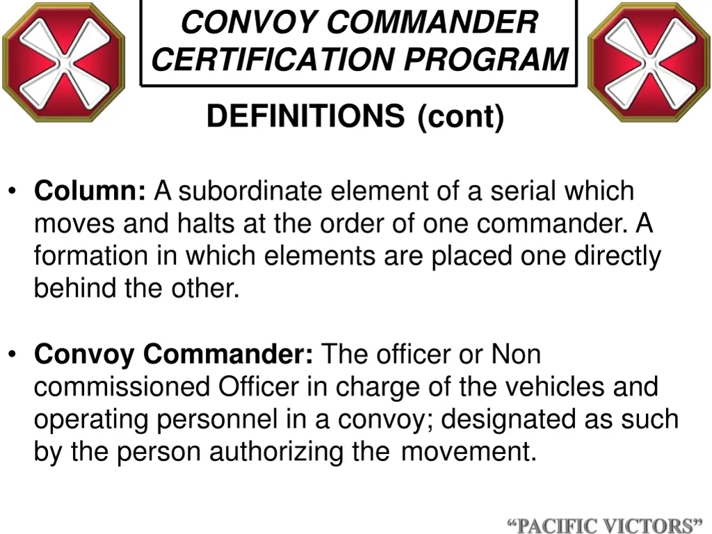 convoy commander certification program 5