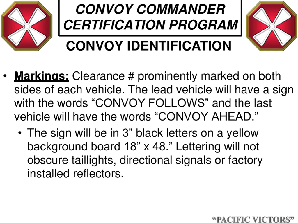 convoy commander certification program convoy 1