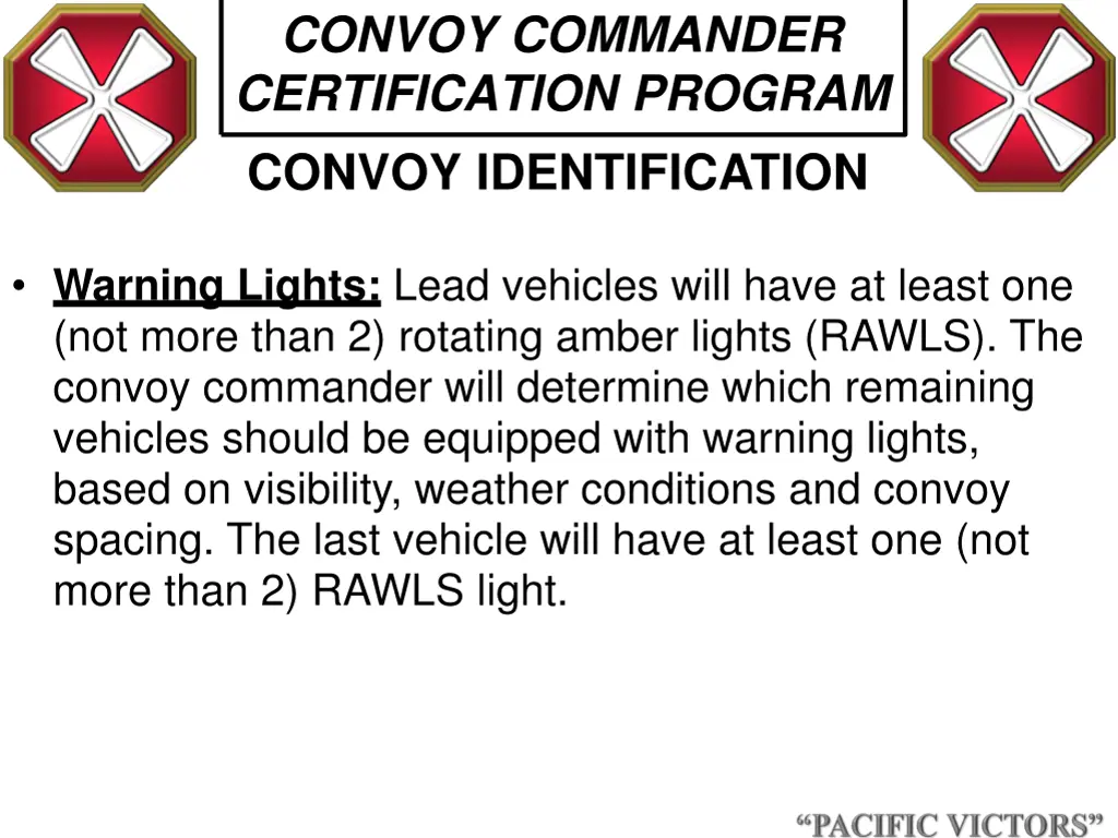 convoy commander certification program convoy 2