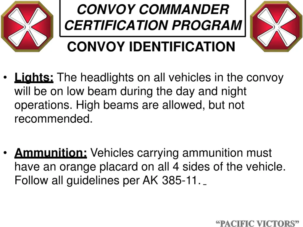 convoy commander certification program convoy 3