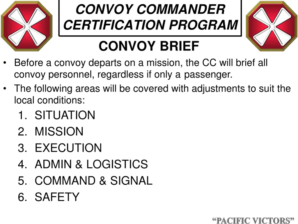 convoy commander certification program convoy 4