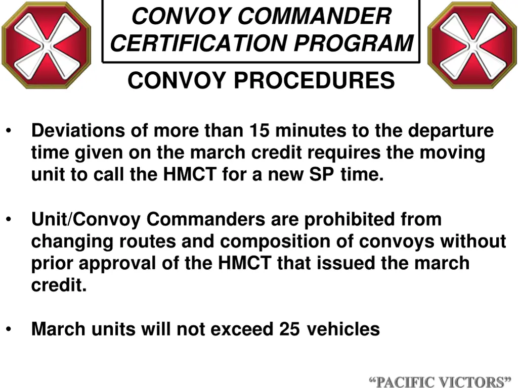 convoy commander certification program convoy 5