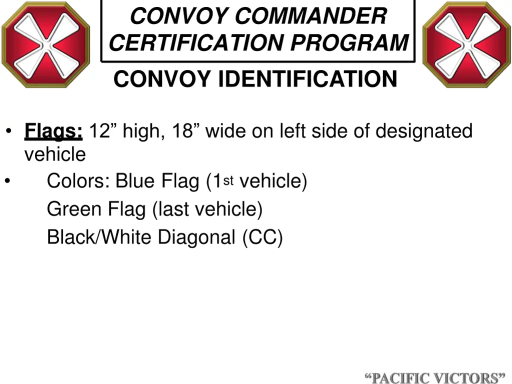 convoy commander certification program convoy