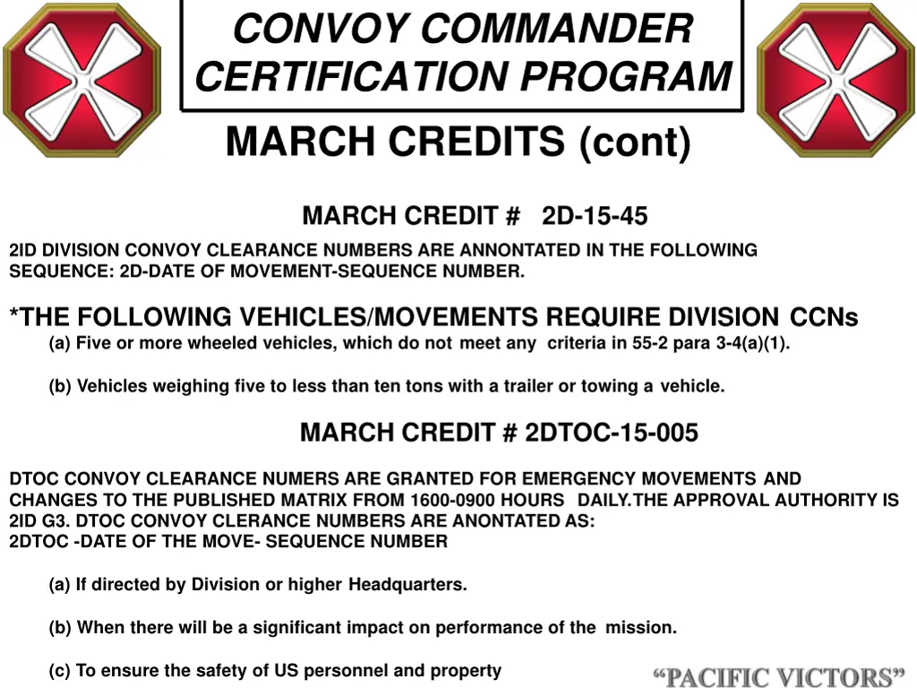 convoy commander certification program march 1