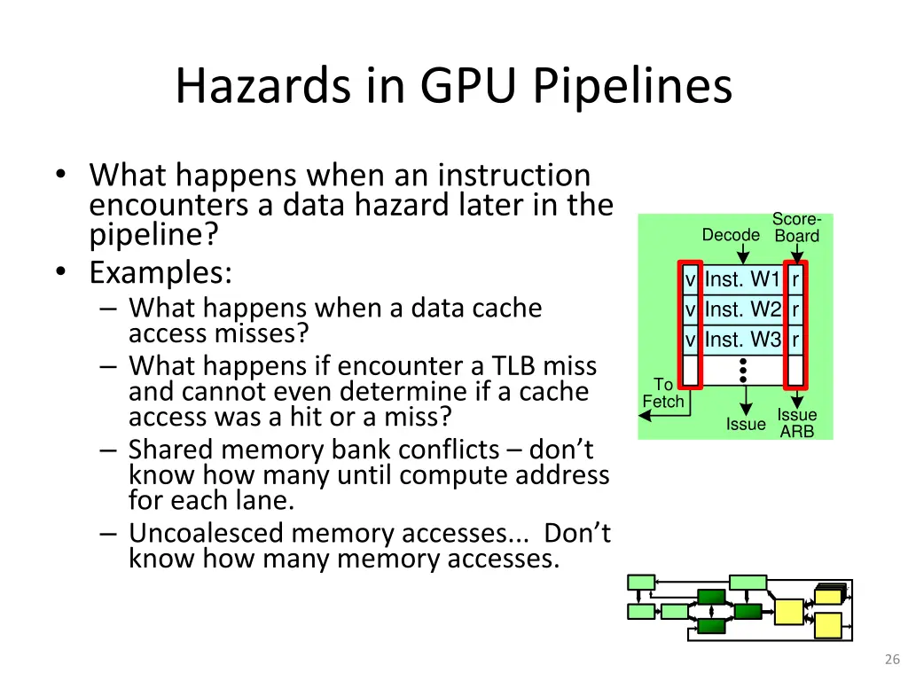 hazards in gpu pipelines