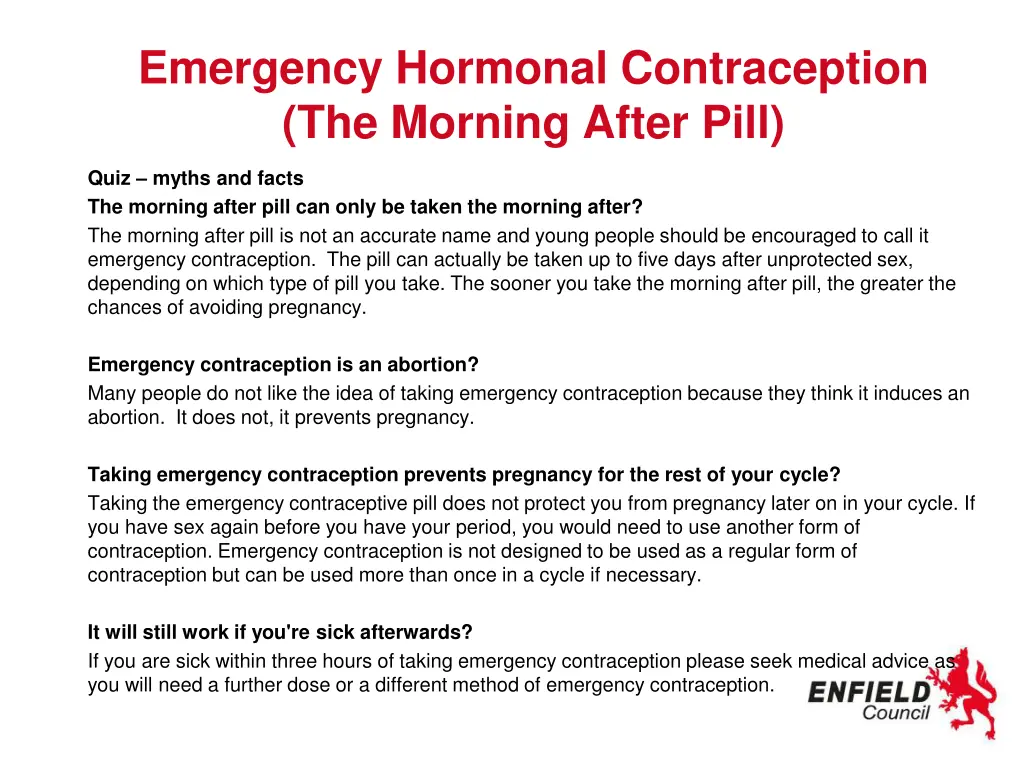 emergency hormonal contraception the morning 1