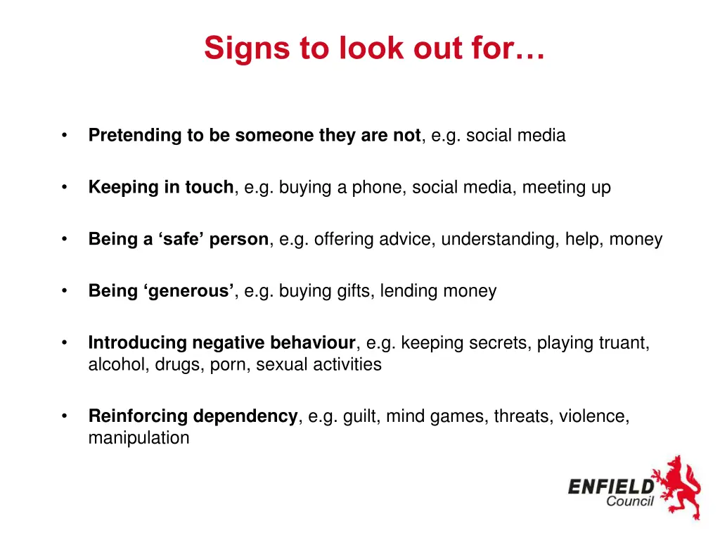 signs to look out for