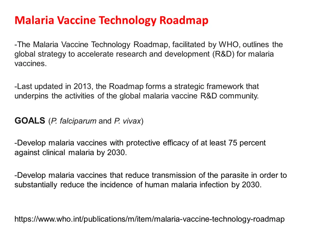 malaria vaccine technology roadmap the malaria