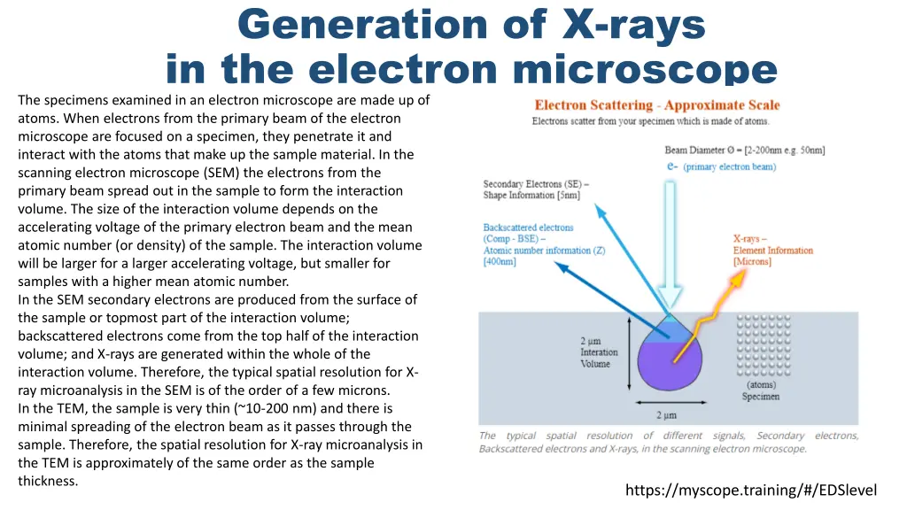 generation of x rays in the electron microscope