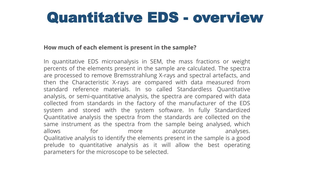 quantitative eds quantitative eds overview