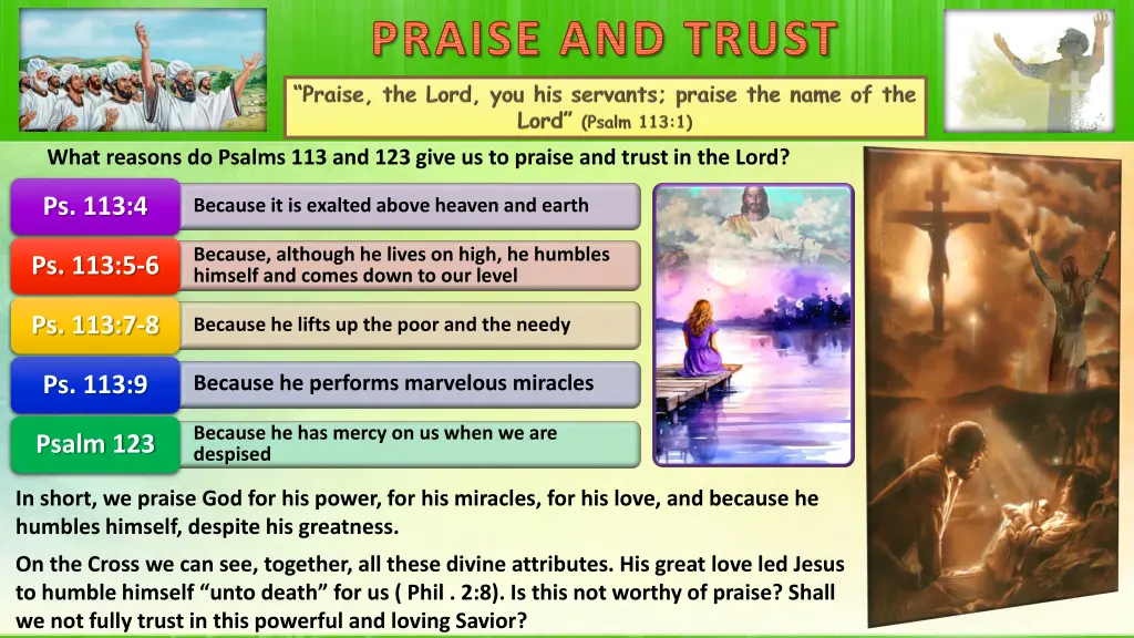 praise and trust