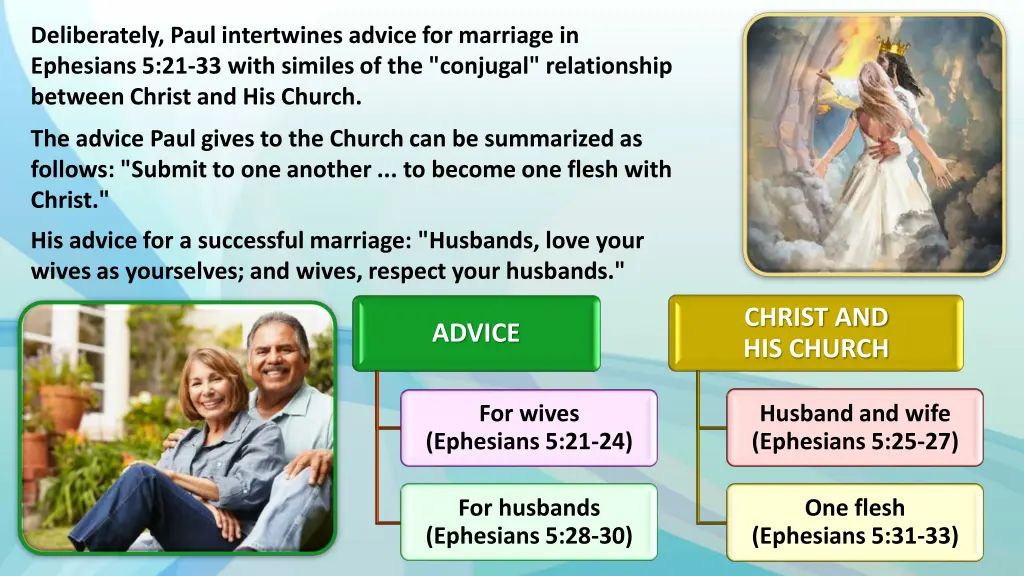 deliberately paul intertwines advice for marriage