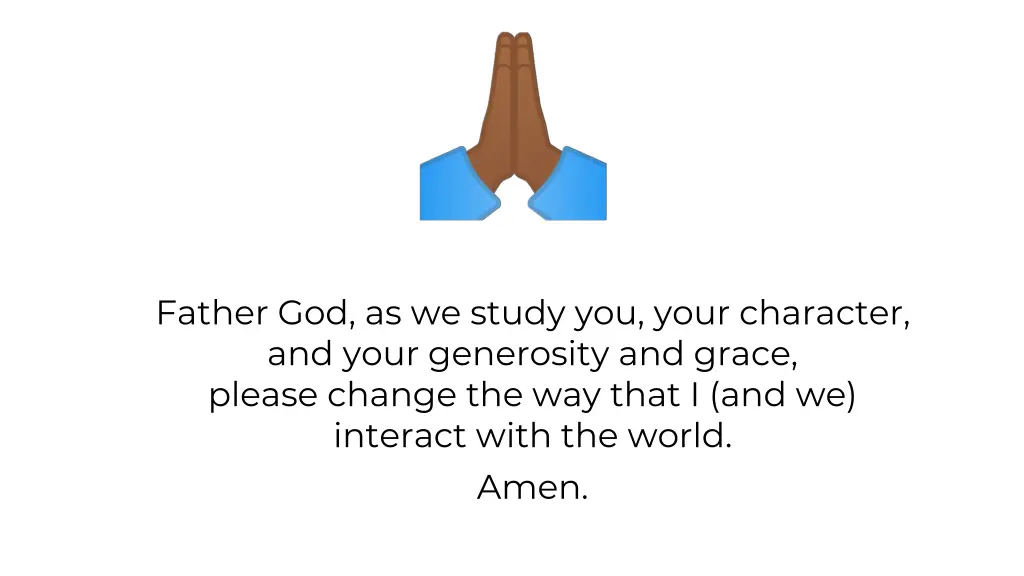 father god as we study you your character