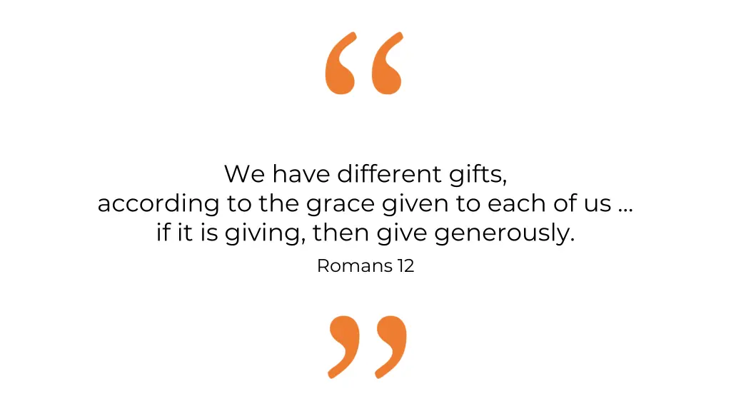 we have different gifts according to the grace