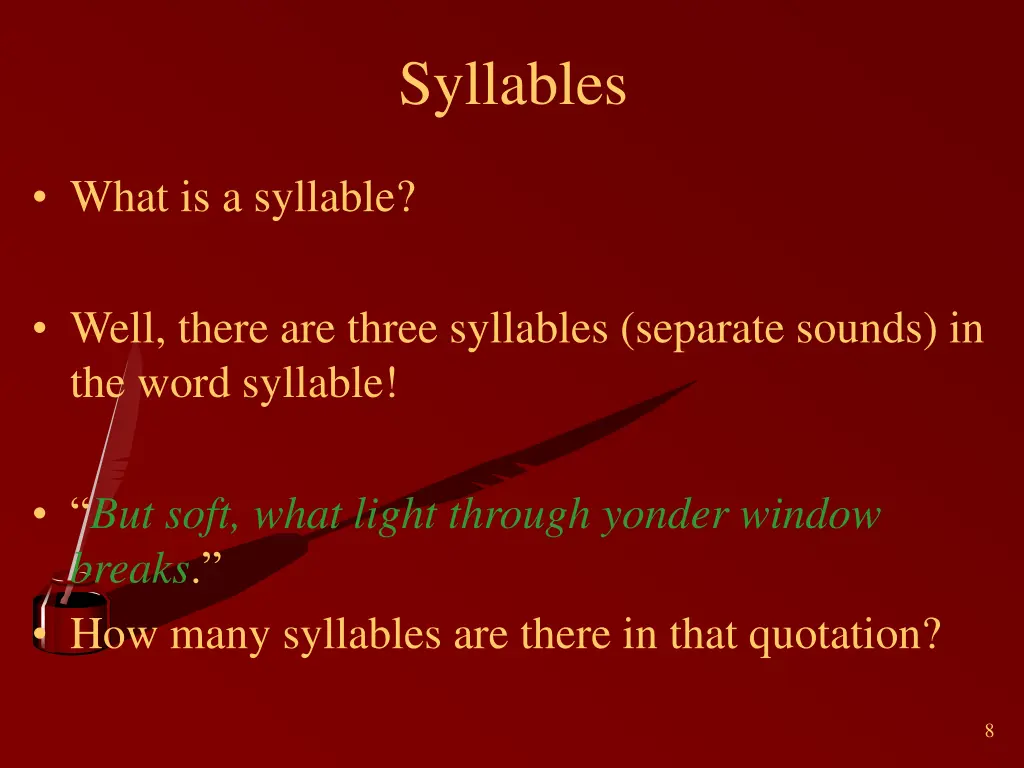 syllables