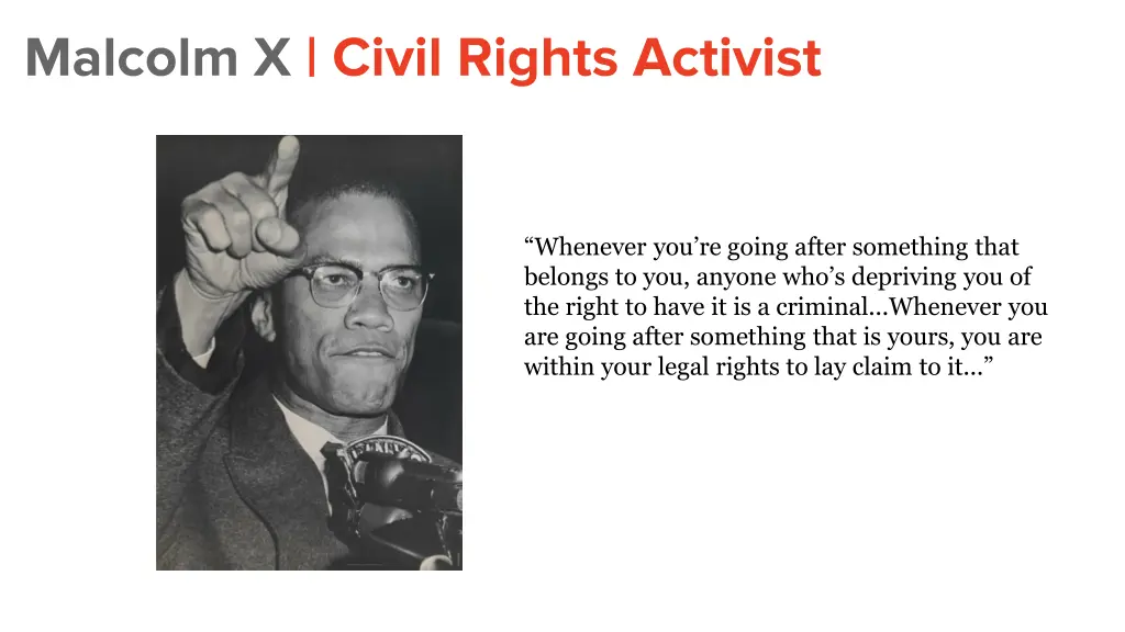 malcolm x civil rights activist