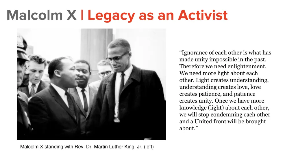 malcolm x legacy as an activist